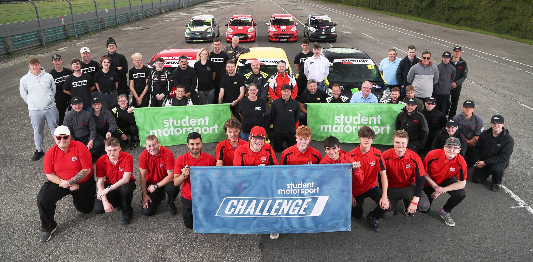 2022 Student Motorsport Challenge teams and cars gathered together