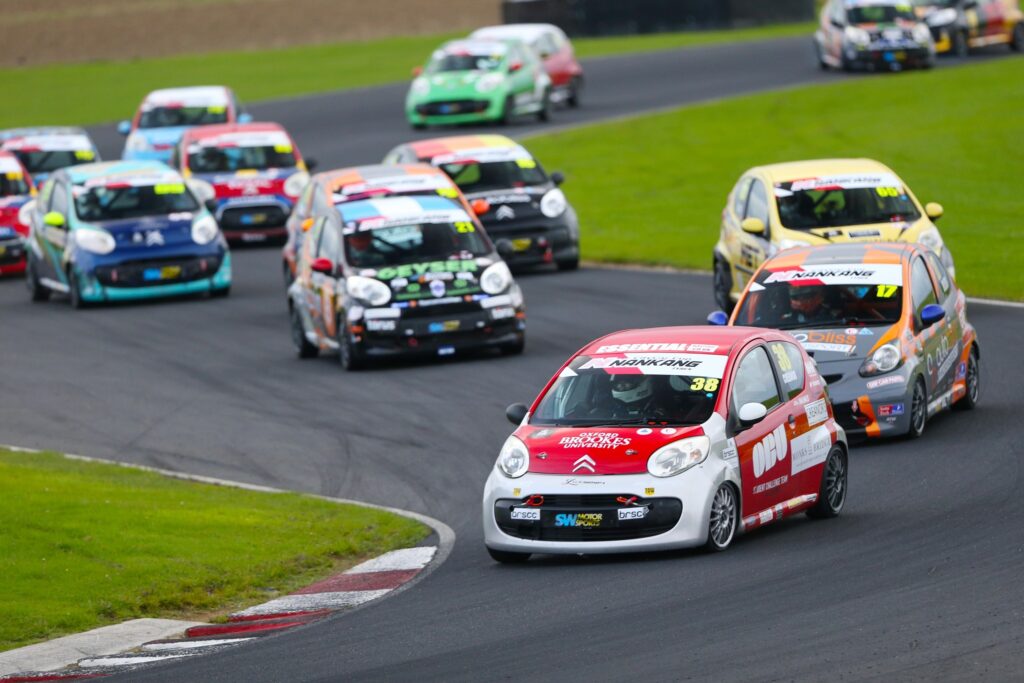 City Car Cup Championship cars being lead by Ben Creanor In Oxford Brookes University Team Citroën C1