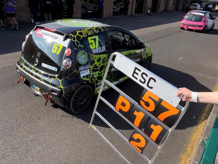 East Surrey College and Jack Wheeler had a strong Sunday at Croft - Photo from @ESC_Motorsport57 on Instagram